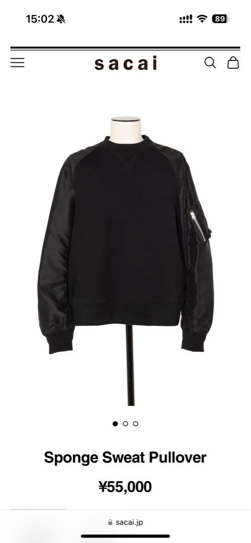 トップス SACAI 2025ss Sponge Sweat Pullover
