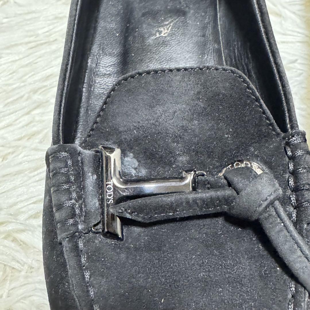 TOD'S レディース スエード ビットローファー ブラック