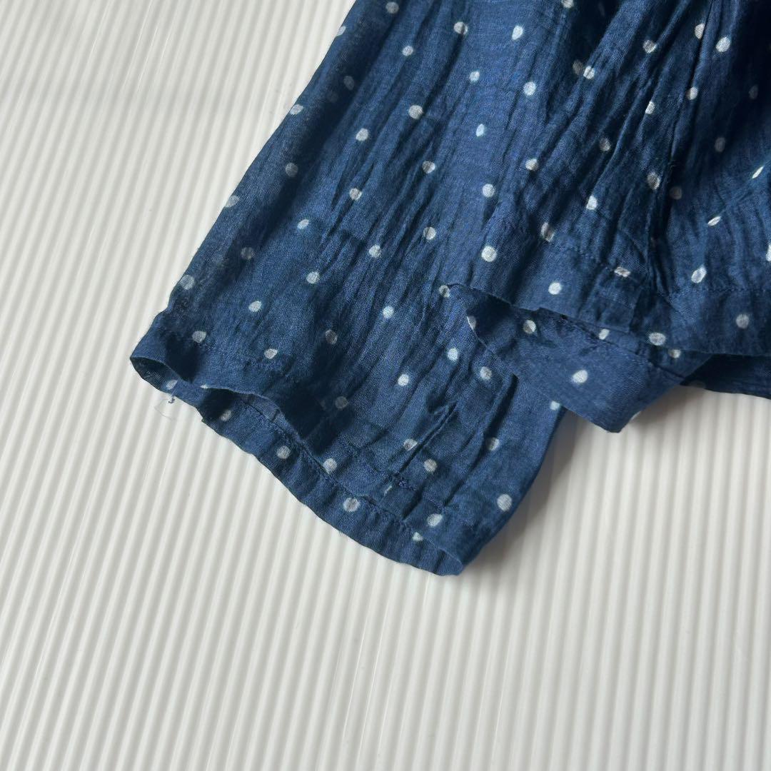 【おまけ付】 45R フェザーカディシルクレースBLOUSE ドット柄 ブラウス トップス