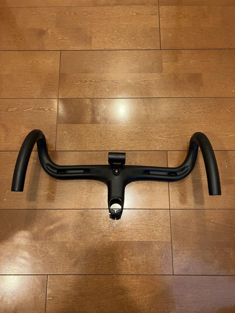 BLACK INC ステム一体型カーボンハンドル 380mm-90mm 6° パーツ