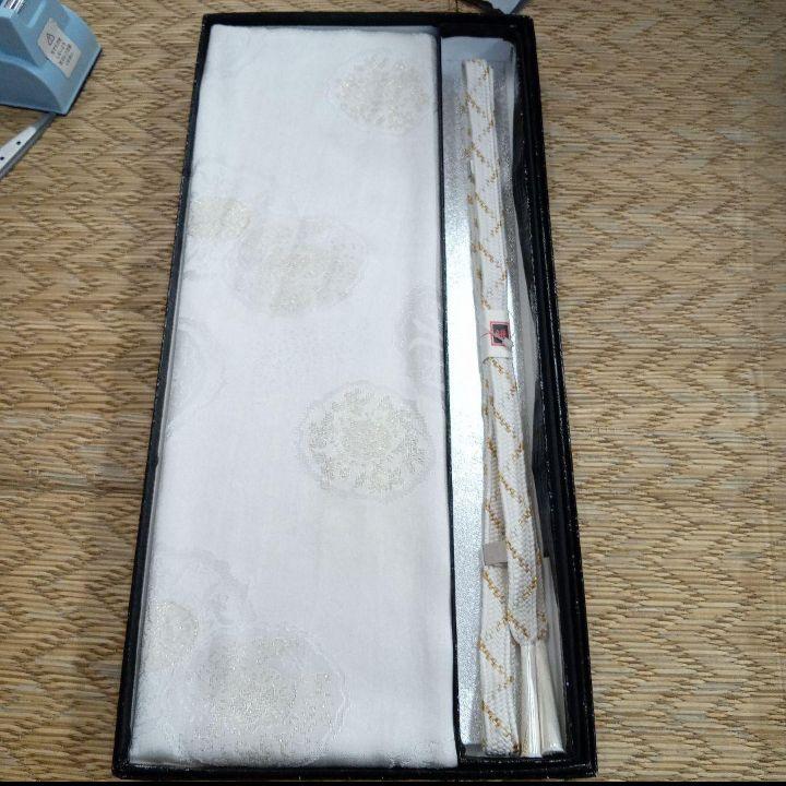 白正絹帯揚げ、帯締めセット