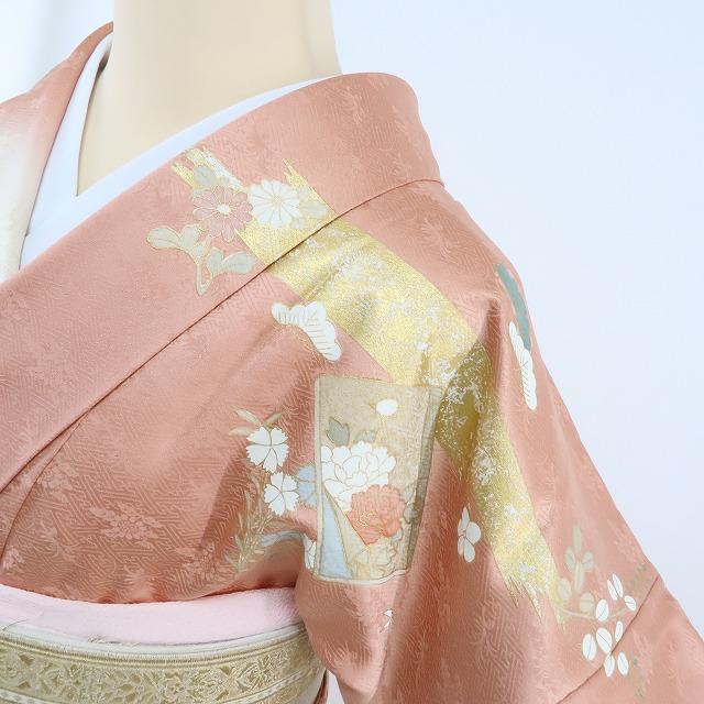 Y1591◇美品 正絹 鈴乃屋謹製 金駒刺繡 手縫い仕立て 訪問着 着物