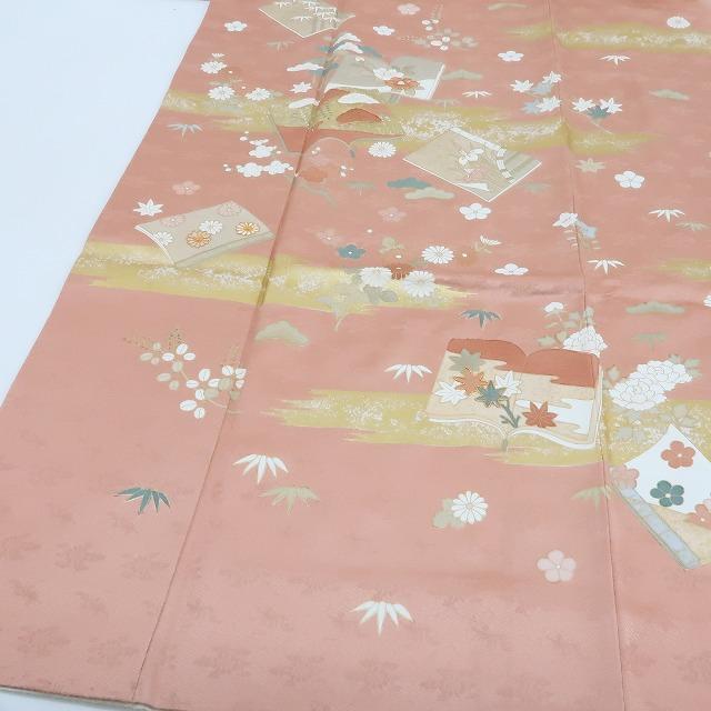 Y1591◇美品 正絹 鈴乃屋謹製 金駒刺繡 手縫い仕立て 訪問着 着物