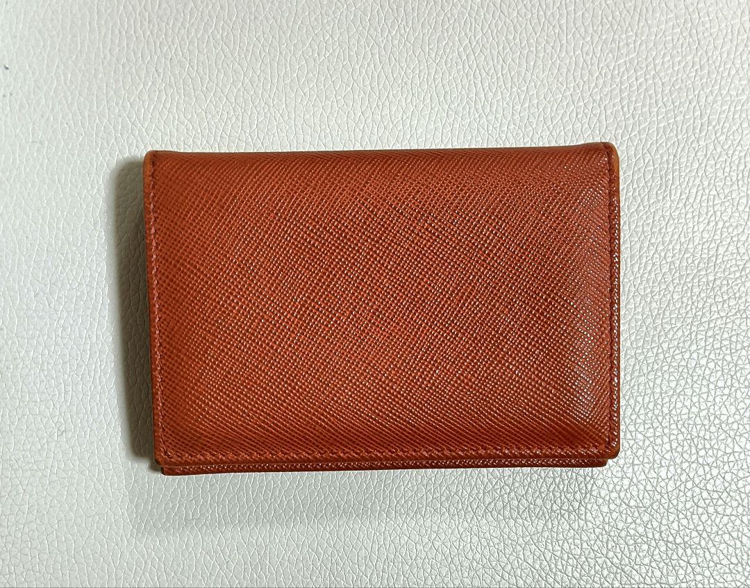 PRADA☆サフィアーノレザー カードケース 名刺入れ オレンジ PRADA☆サフィアーノレザー カードケース 名刺入れ オレンジ