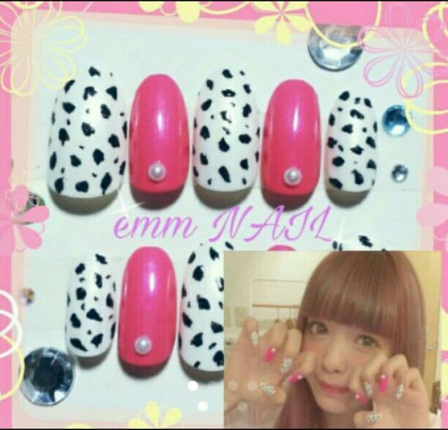 メルカリ キュートダルメシアン にこるん ネイルチップ ネイルチップ 付け爪 800 中古や未使用のフリマ