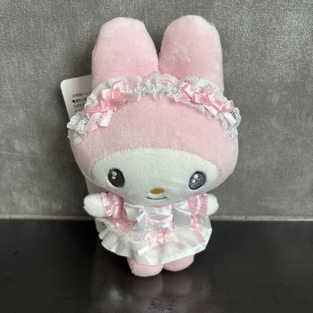 アベイル　キティ　マイメロディ　ハンギョドン白猫バレリーナ マスコットぬいぐるみ アベイル×マイメロディ 白猫バレリーナ マスコットチャーム