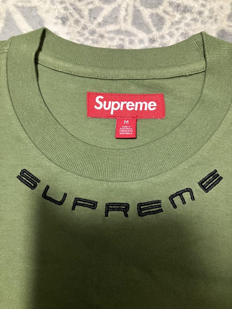 Supreme Collar Logo L/S Top ロンT カーキグリーン