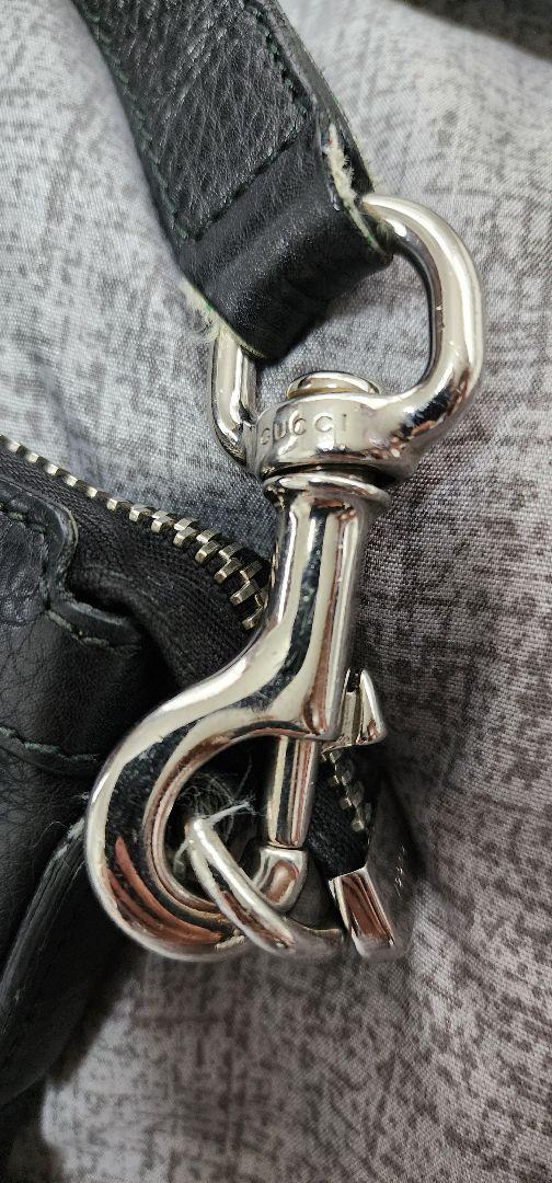 233329 グッチレザーショルダーバッグ黒