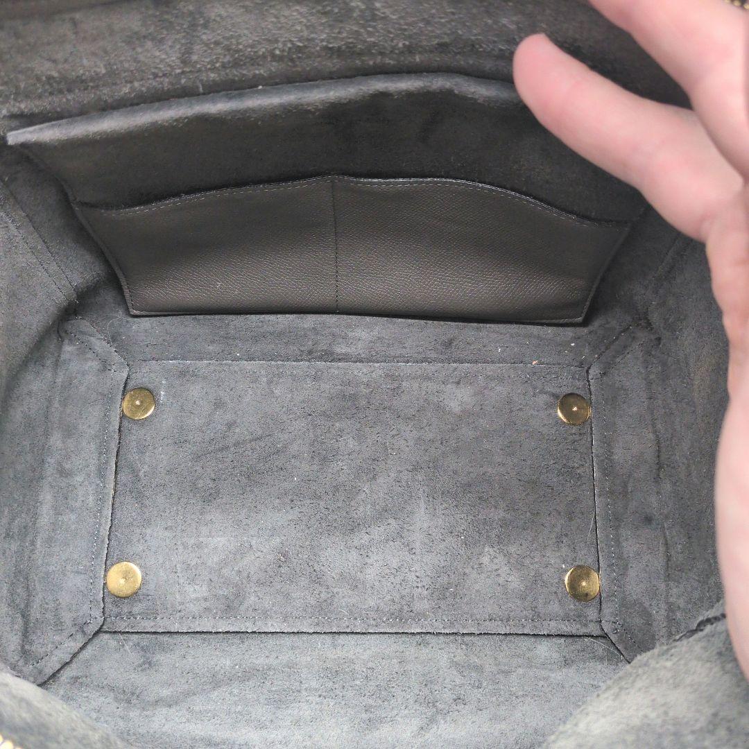 CELINE　セリーヌ 2way ナノ ベルトバッグ レザー グレー