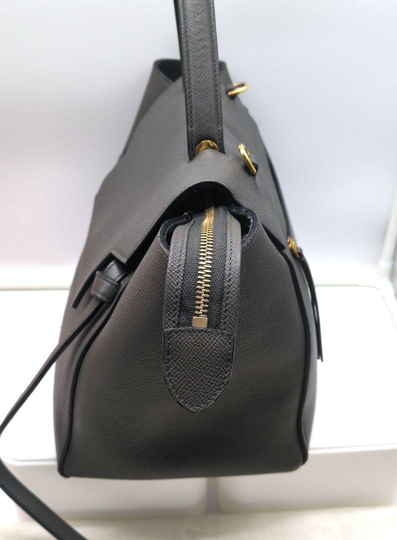 CELINE　セリーヌ 2way ナノ ベルトバッグ レザー グレー