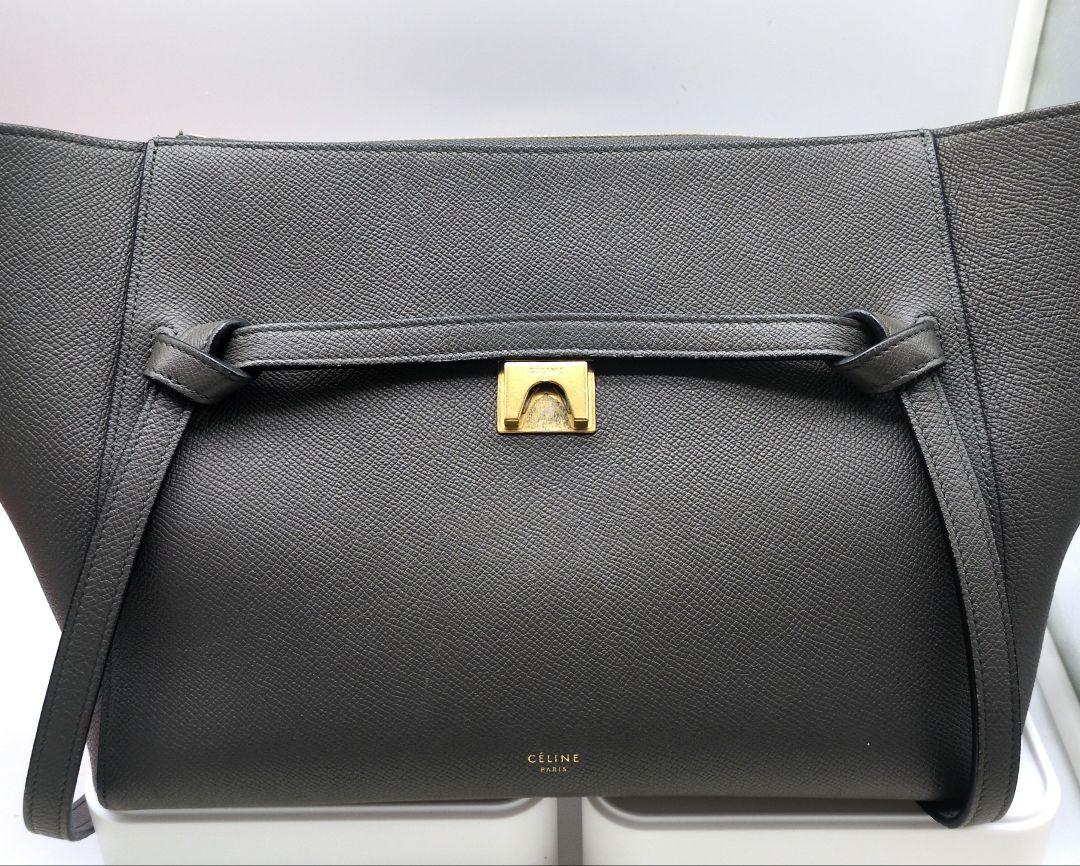CELINE　セリーヌ 2way ナノ ベルトバッグ レザー グレー