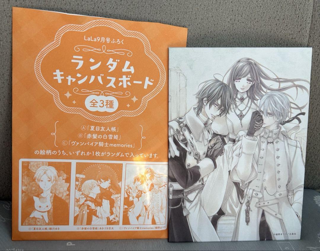 LaLa9月号 付録 キャンバスボード ヴァンパイア騎士memories