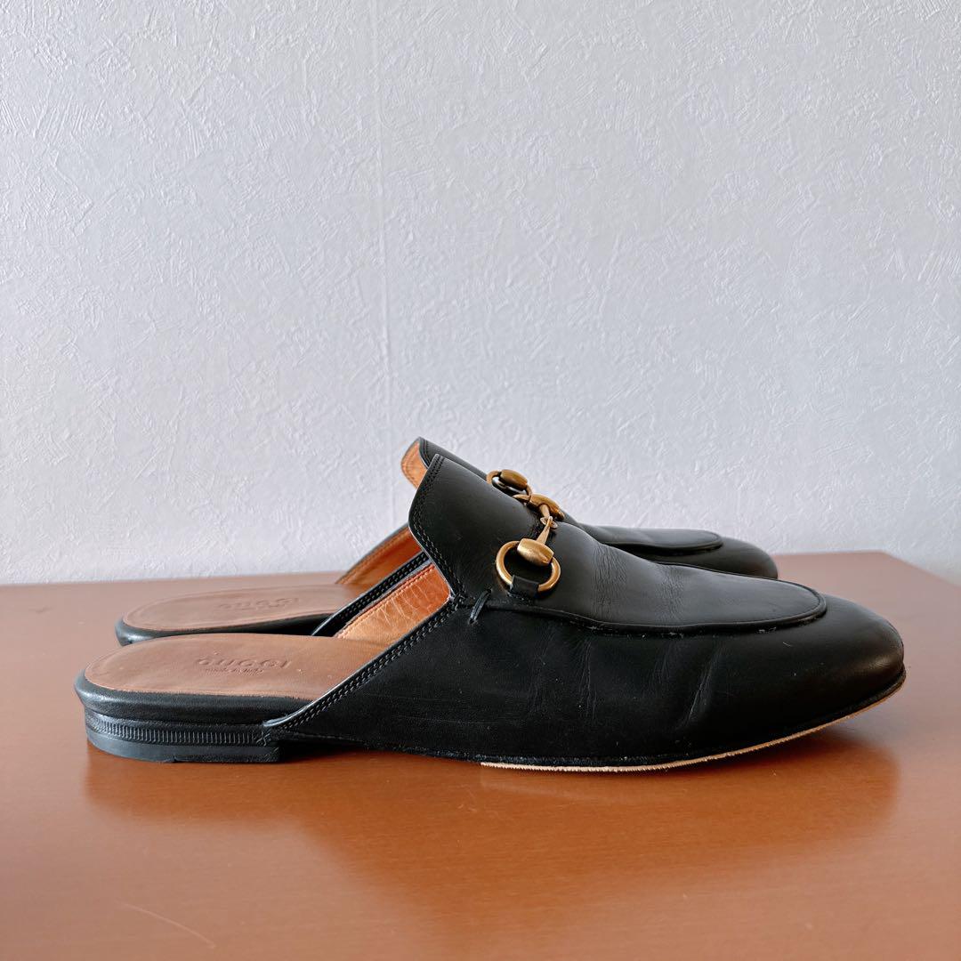 GUCCI グッチ プリンスタウン レザー スリッパ ミュール　ローファー