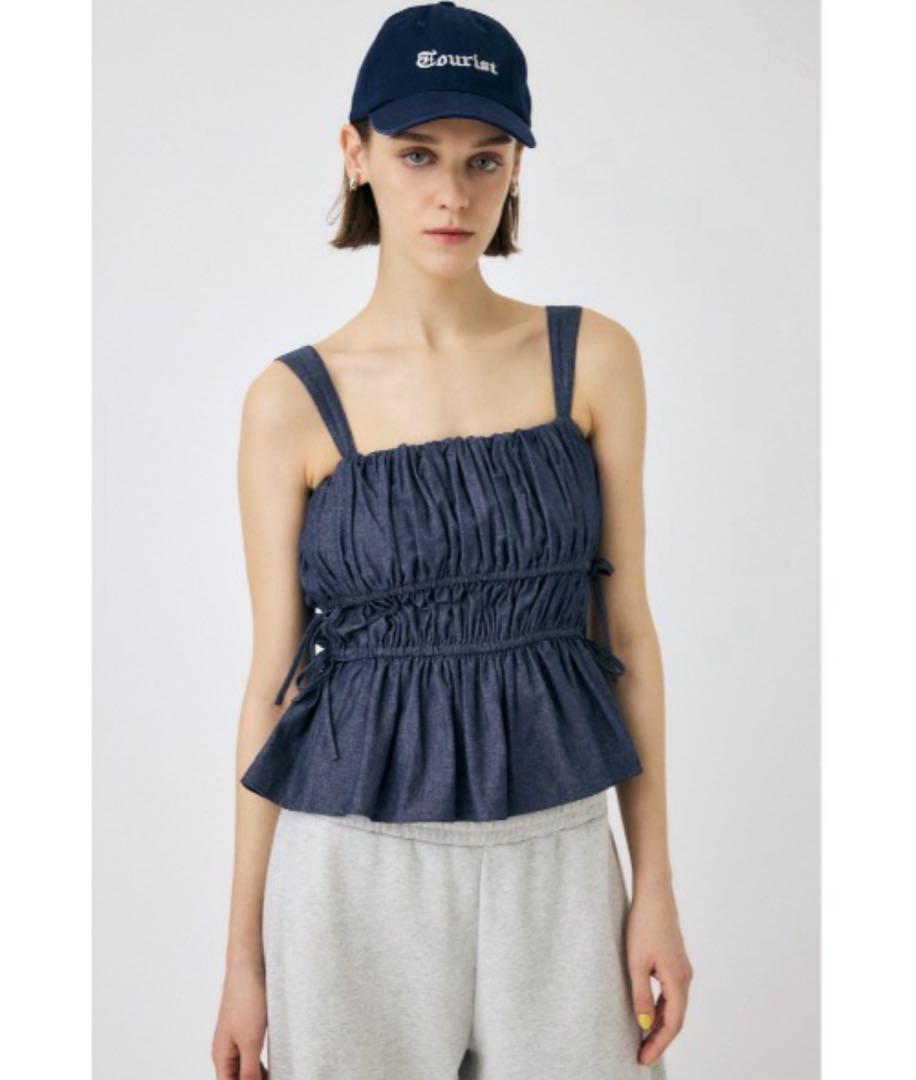 moussy DENIM LIKE GABBY キャミソール ブルー
