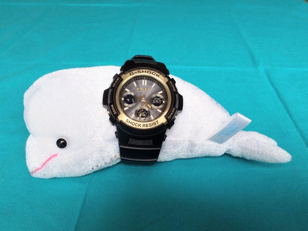 G-SHOCK AWG-M100SBG ブラック/ゴールド 電波ソーラー