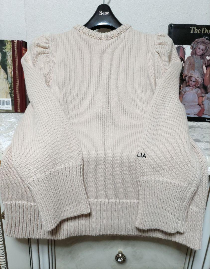 お得なセール情報 美品Girlish ガーリッシュ ☆コットンパフスリーブニット トップス