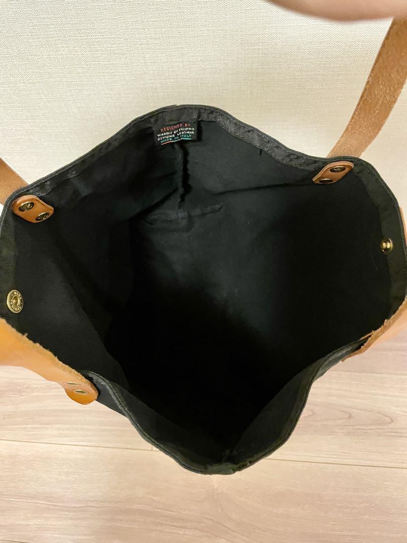 【美品】IL BISONTE イルビゾンテ トートバッグ レザー ブラック 黒