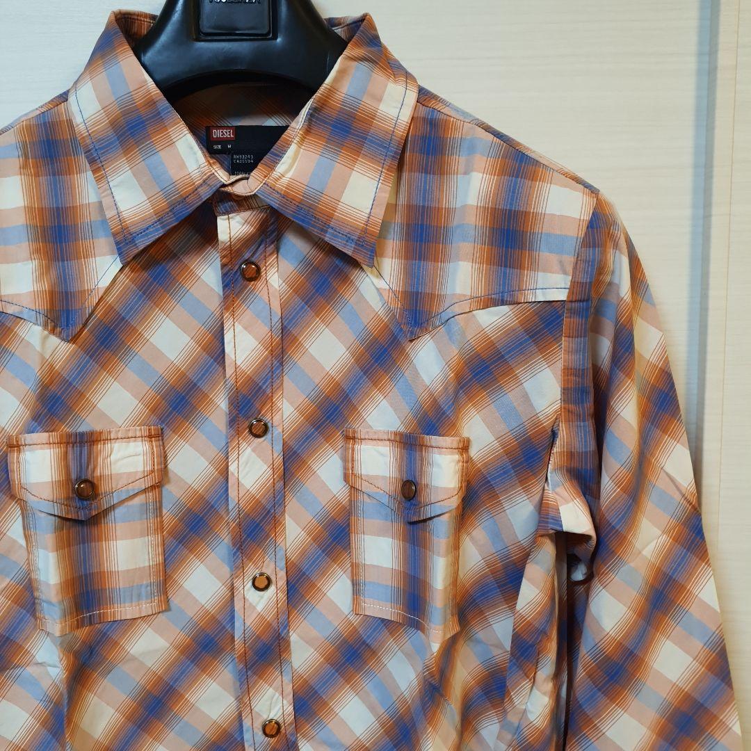 DIESEL ディーゼル メンズ 長袖 チェック シャツ M