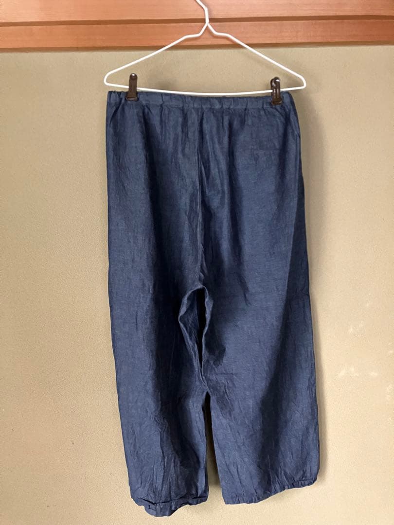 在庫処分試着のみ＊mizuiro ind ポケット付きデニムイージーパンツ＊