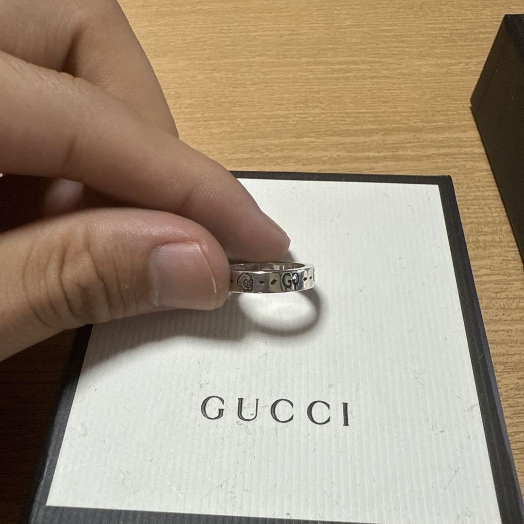 GUCCI グッチ ブランデッド リング 19号 指輪 シルバー ブランド