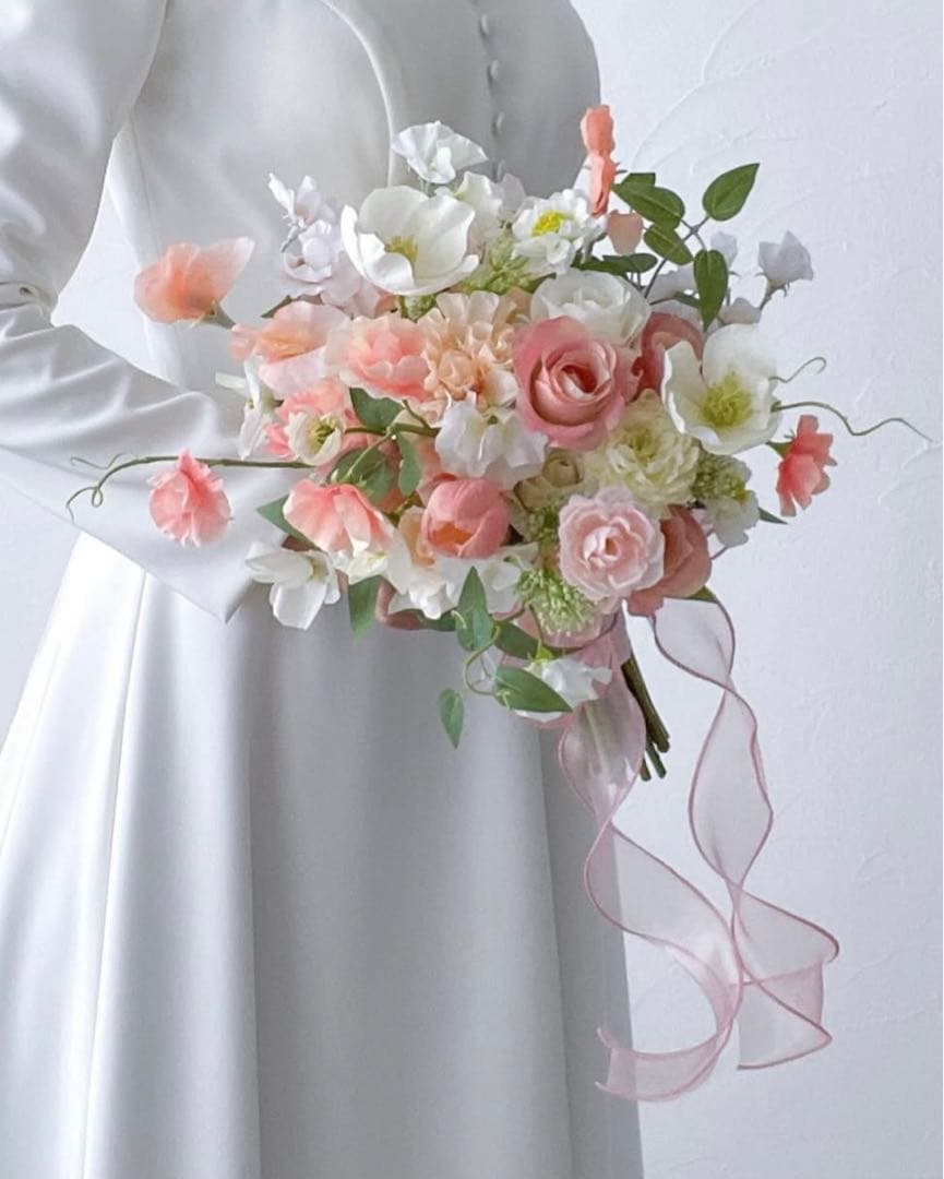 結婚式 ウェディング ブーケ(ブートニア・ヘアアクセサリー付き) 結婚式 ウェディング ブーケ(ブートニア・ヘアアクセサリー付き)