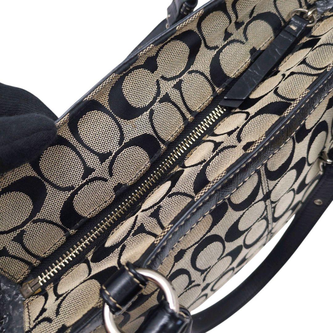 COACH トートバッグ 肩掛け可 シグネチャー ハンド コーチ 0979