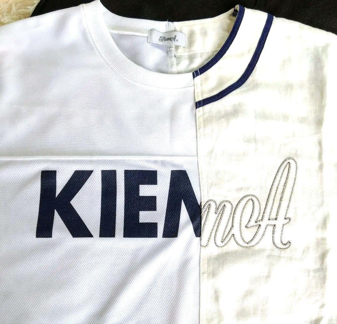 極美品　KIEMA　Ｔシャツ　カットソー×べースボール　リネン×スポーツ素材