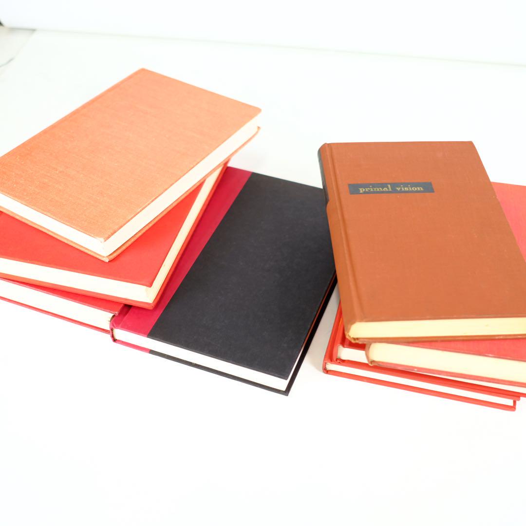 全国どこでも送料無料！ アンティーク 赤の洋書 8冊セット まとめ売り ディスプレイ 洋書
