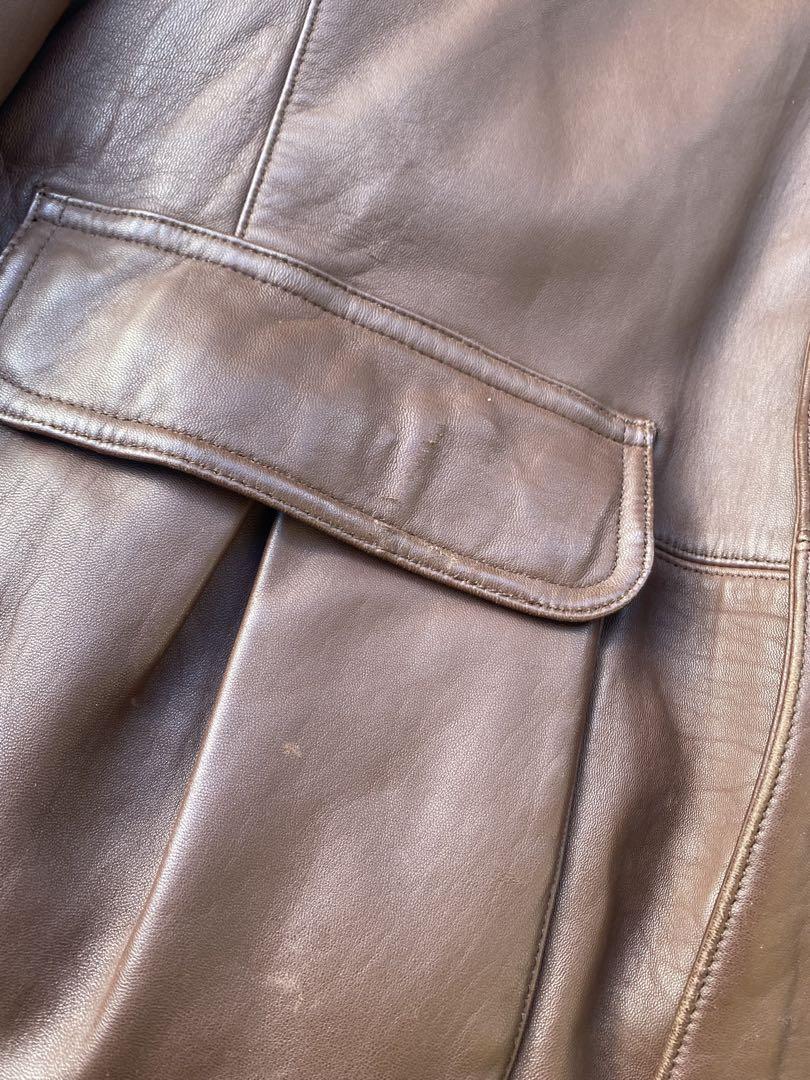 80's Eddie Bauer レザーダウンジャケット