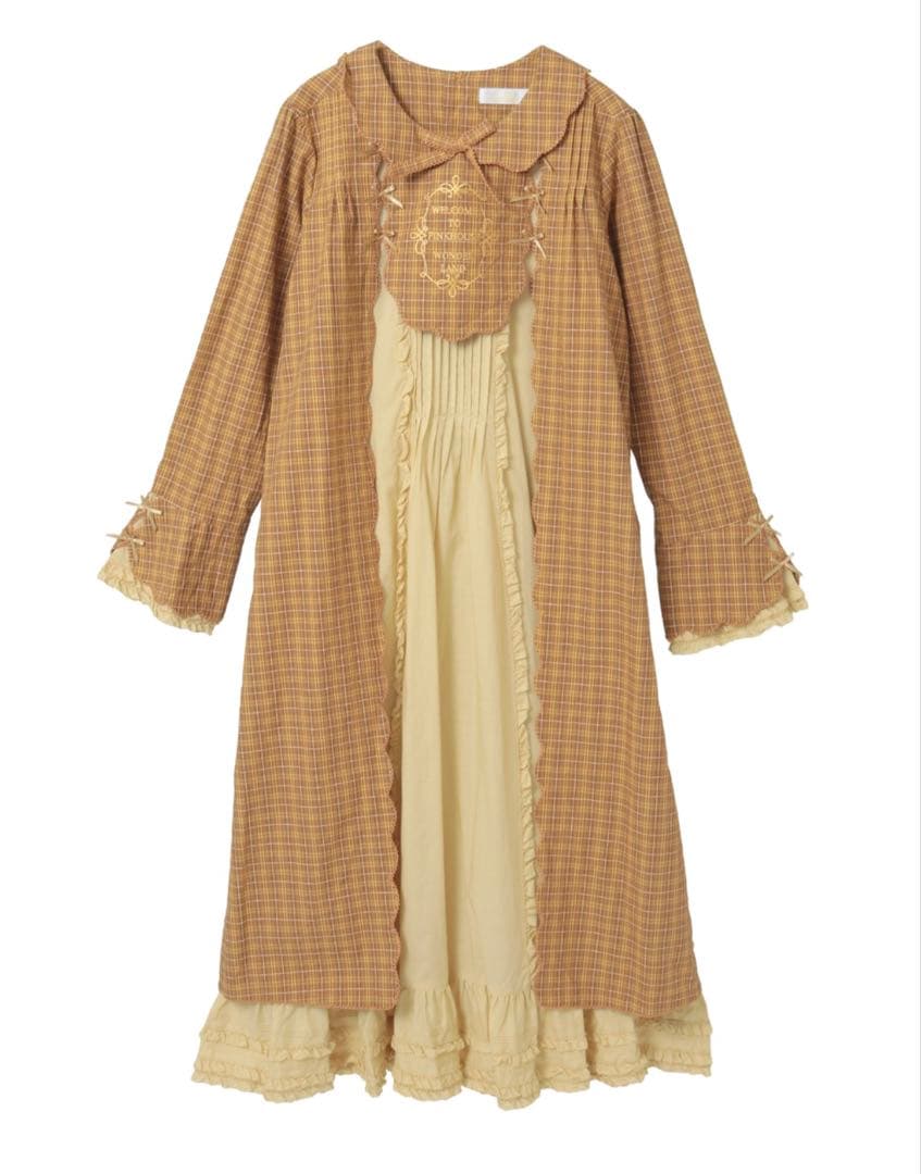 オリジナルコードチェックミディワンピース SIZE PINK HOUSE