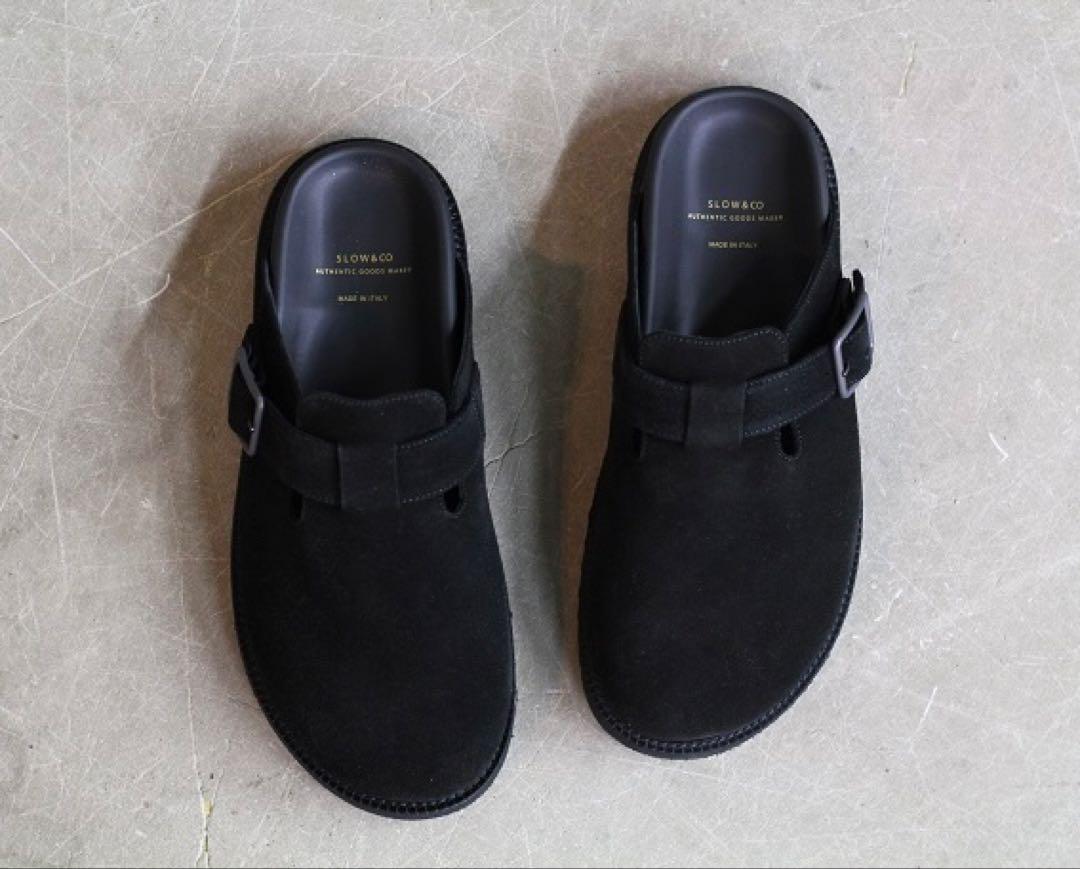 靴 slow&co suede leather sandal
