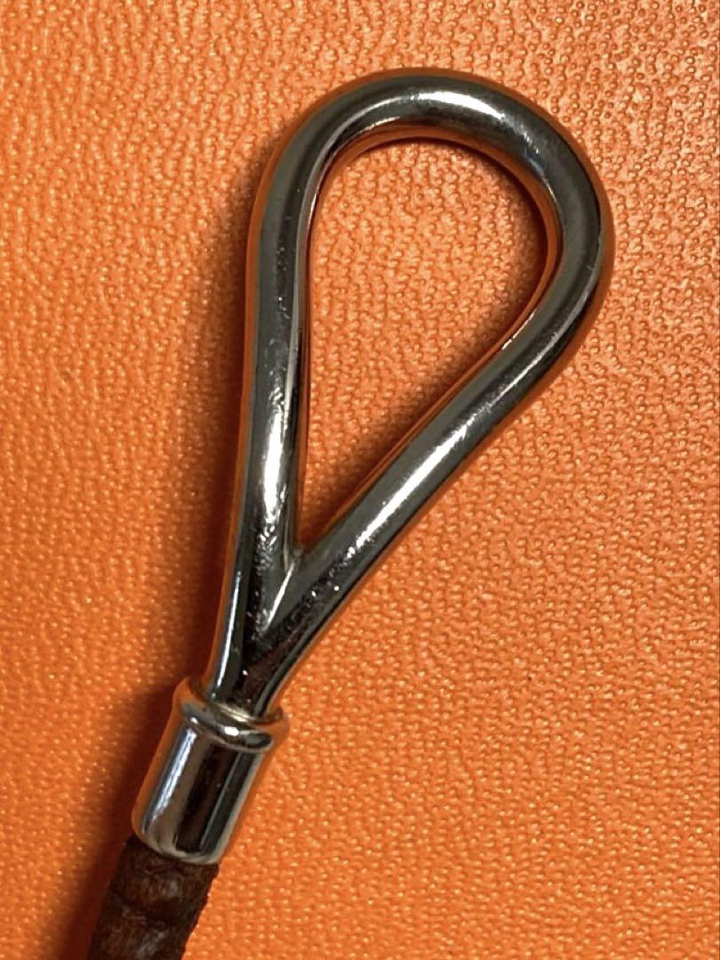 HERMES エルメス　ジャンボ　ブレスレット　シルバー金具　ブラウン系 箱付き