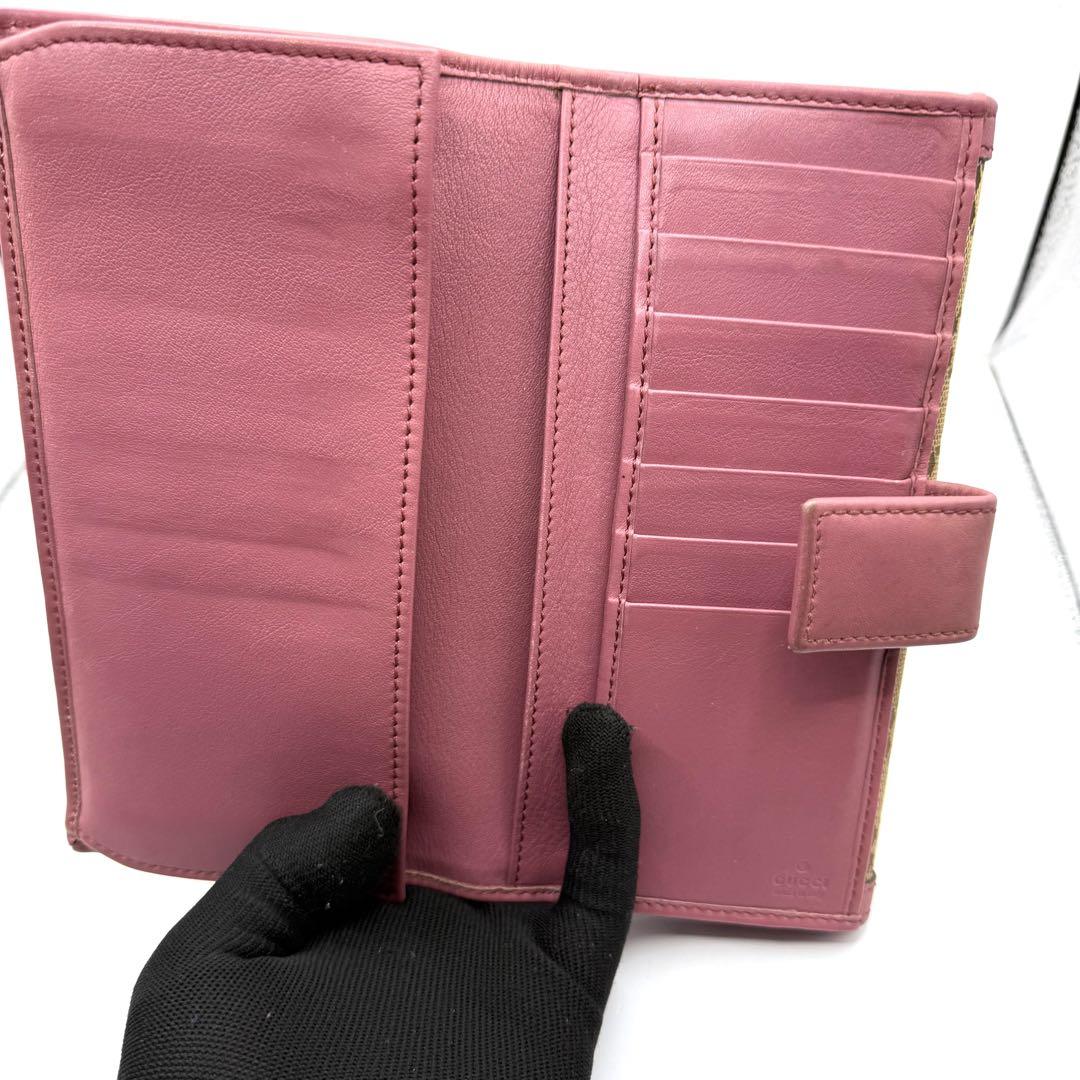 【極美品✨】グッチ 長財布 インターロッキング GGキャンバス ヴィンテージ