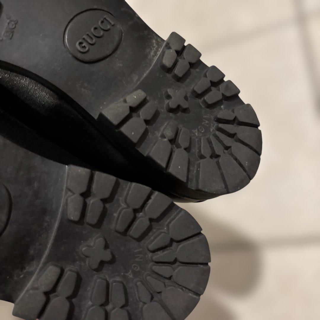 GUCCI グッチ ホースビット 黒 ゴールド金具 チャッカブーツ