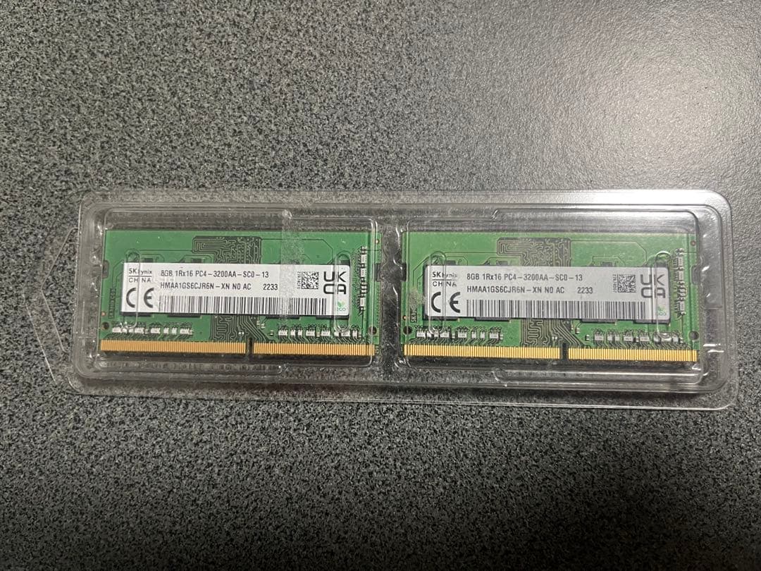 SODIMM DDR4-3200 SKhynix製メモリ ノートPC用SKハイニックス