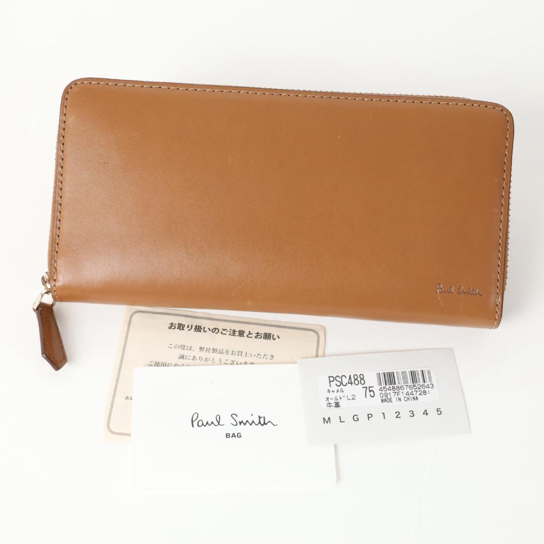 643 新品 ポールスミス ラウンドファスナー オールドレザー 長財布 2