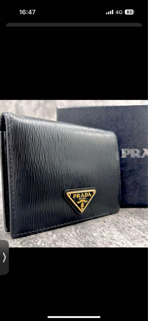 極美品現行プラダ PRADA 二つ折り財布 ヴィッテロムーブ 黒