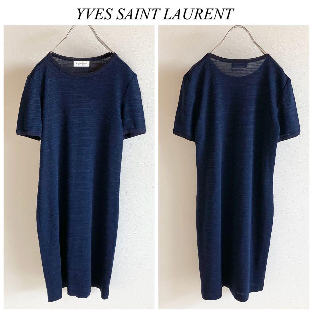 極美品 YVES SAINT LAURENT イヴサンローラン ニットワンピース 中古・古着通販】Yves Saint Laurent (イヴサンローラン) ニット