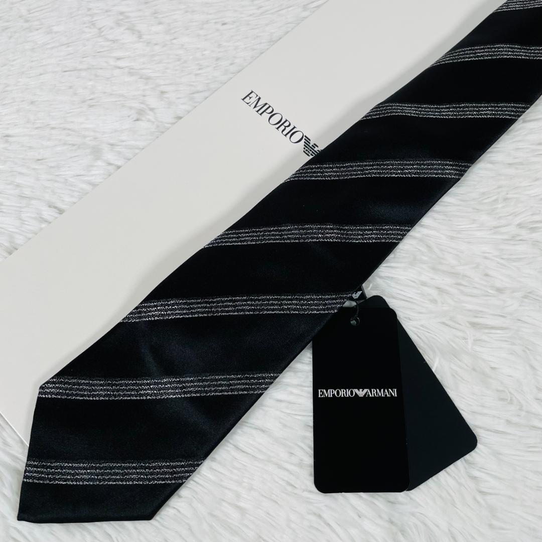 新品未使用 エンポリオアルマーニ ネクタイ necktie ブラック系