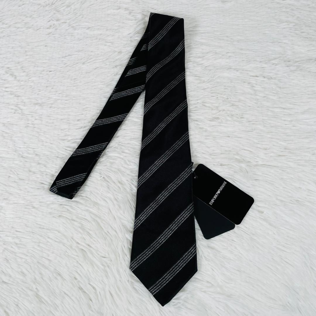 【爆買い！】 エンポリオアルマーニ 新品未使用 ネクタイ ブラック系 necktie 小物
