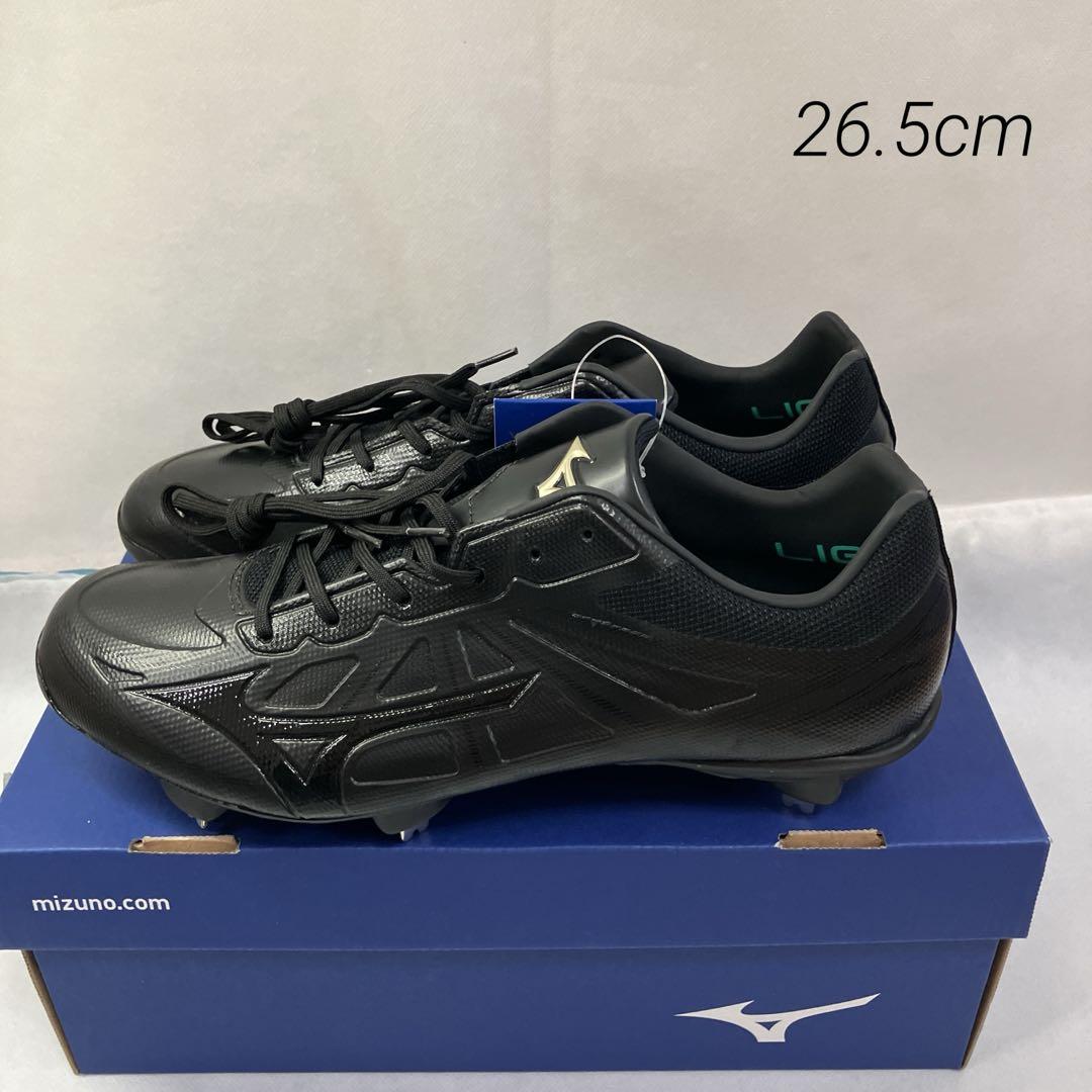 【新品】Mizuno ライトレボエリート 26.5 MIZUNO 交換往復送料無料 野球 スパイク 金具 黒 ミズノ