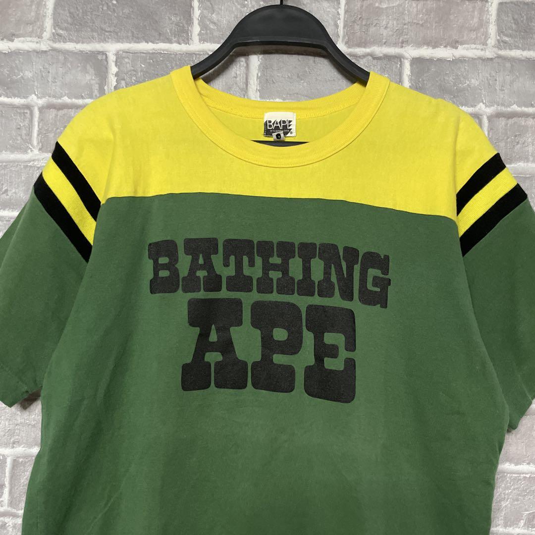 90´sレア A BATHING APEアベイシングエイプ フットボールTシャツ