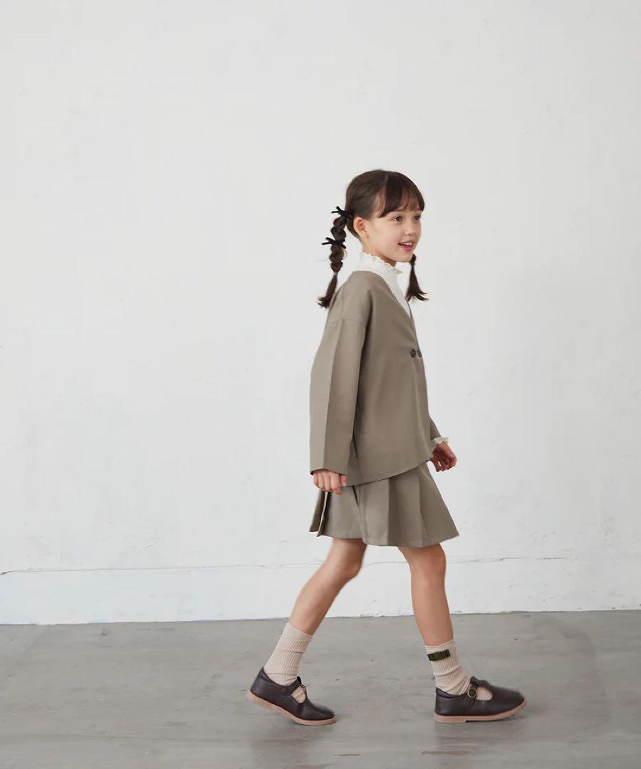 リジュールKHAKI BEIGE ジャケット・スカートセット 120
