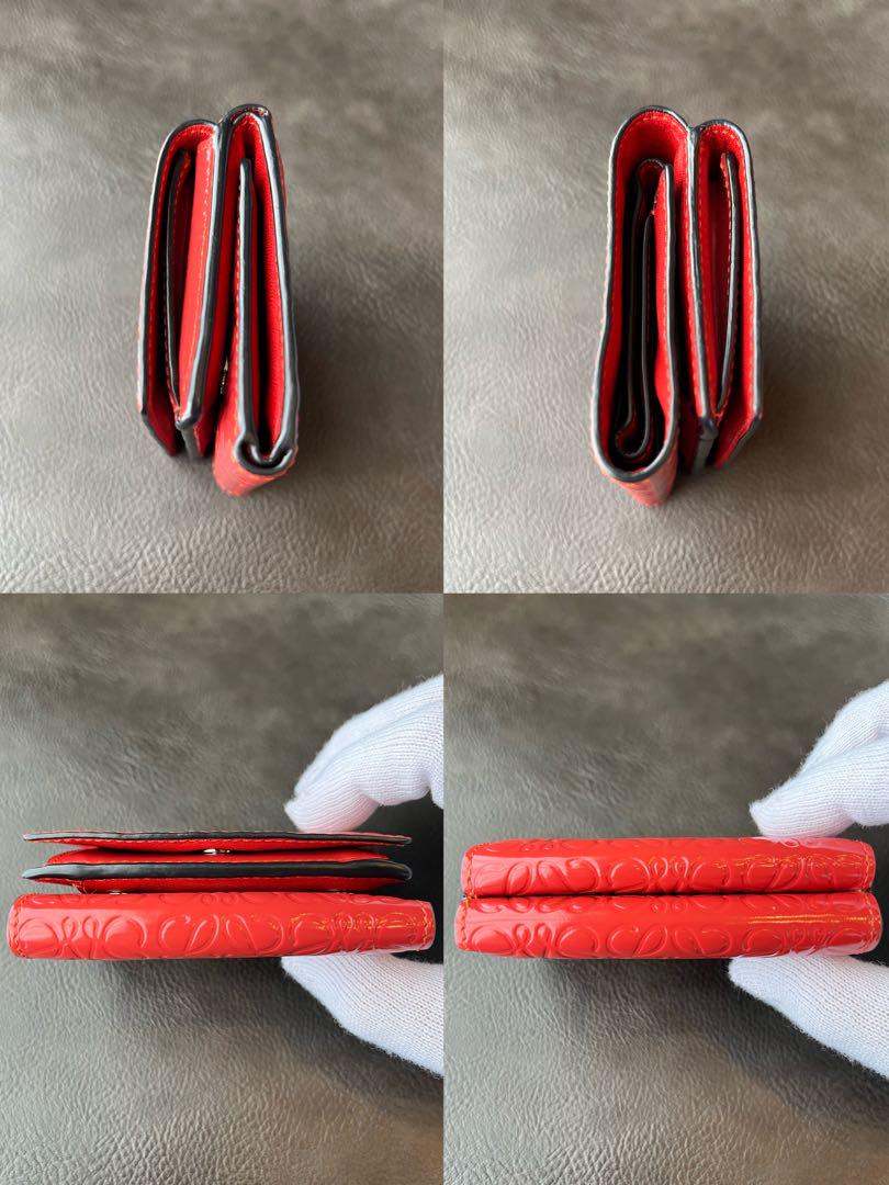 【極美品】LOEWE ロエベ 三つ折り財布 リピートアナグラム
