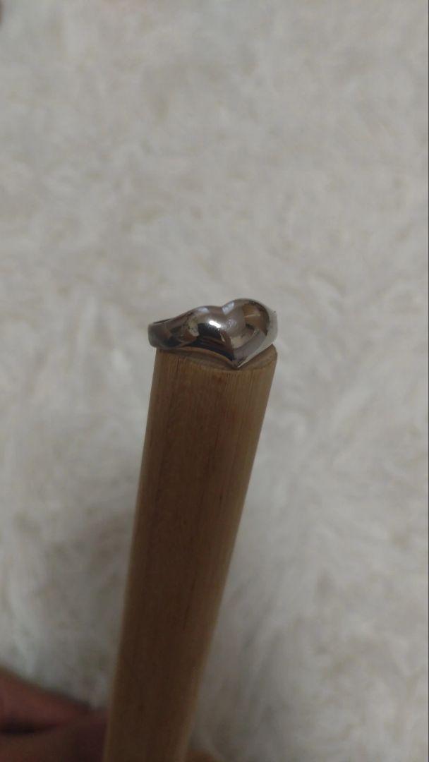 ビンテージ 膨らみのあるハートモチーフシルバーリング シルバー925 約15号