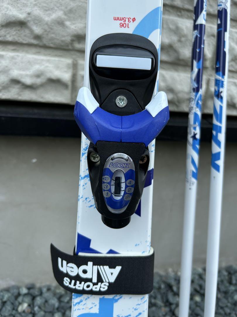 スポーツアルペン スキー板 106cm 白青