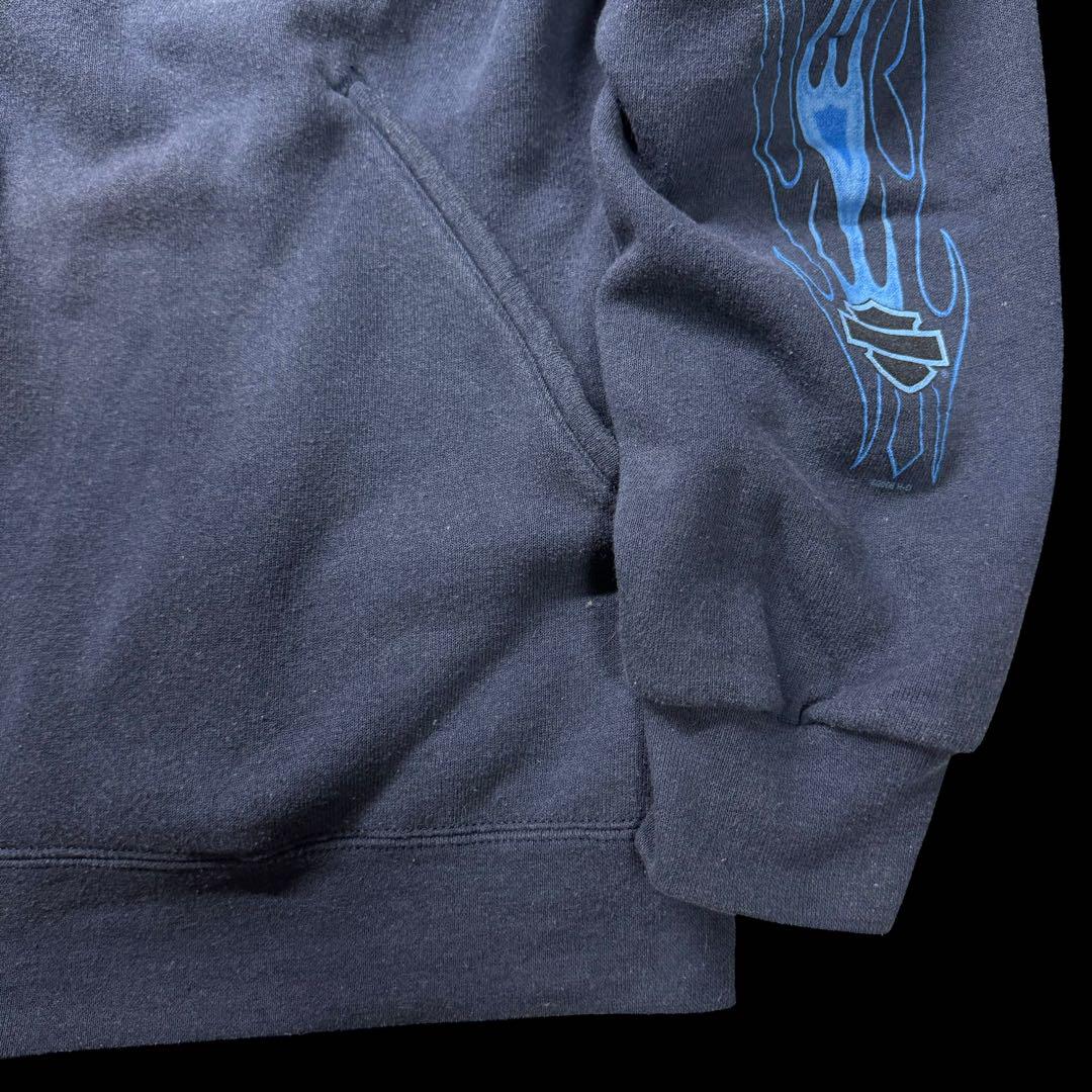 トップス 00s Harley Davidson zip-up sweat shirt
