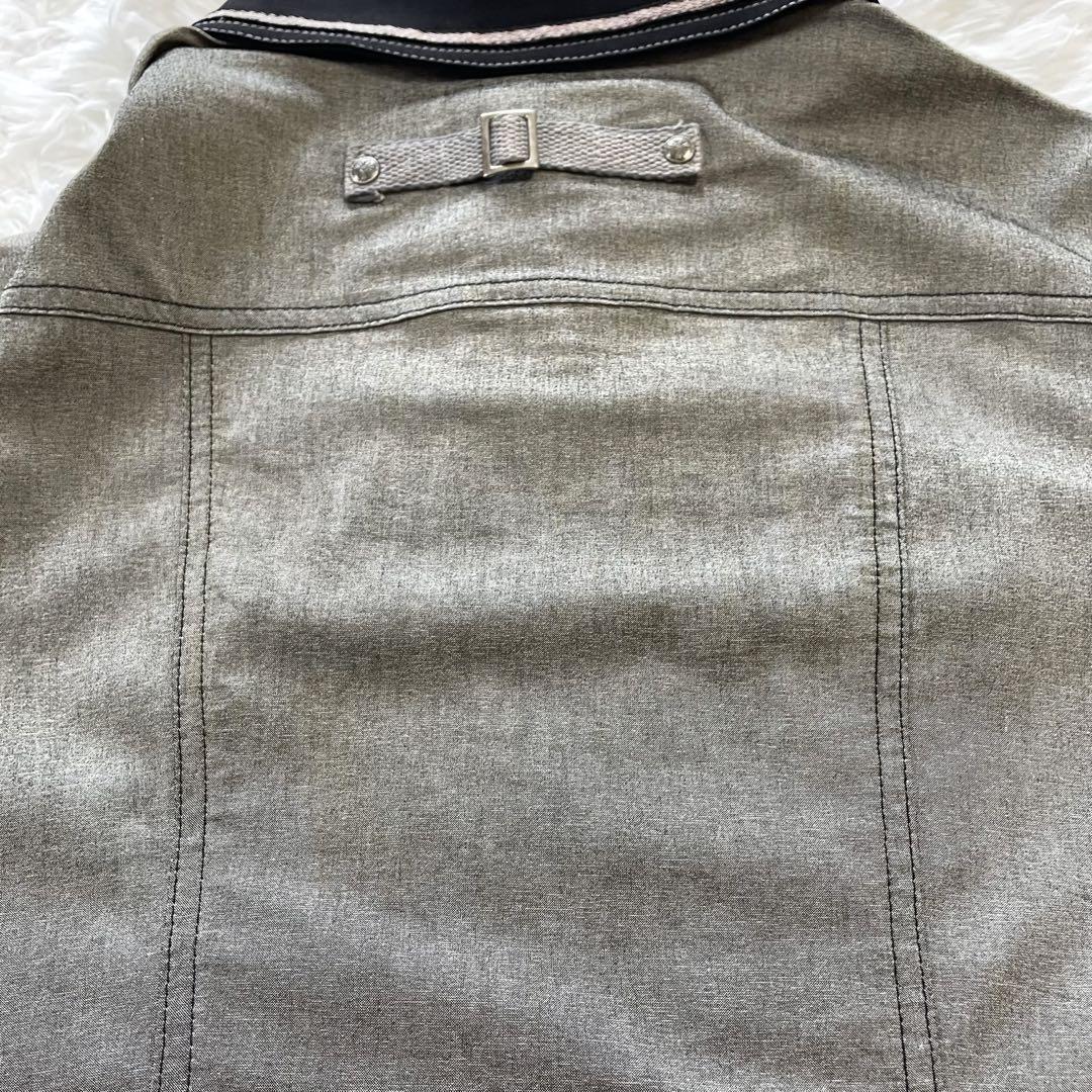 OZZ CROCE 刺繍ロゴ 襟付き シャツ 長袖 グレー ゴスロリ 地雷系