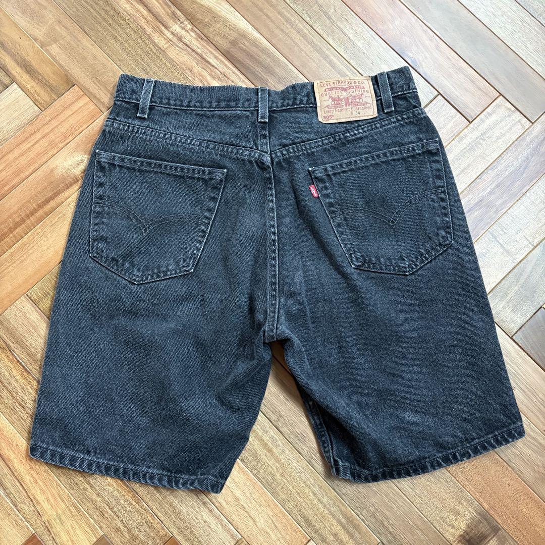 00s メキシコ製 Levi'sリーバイス 505 ブラックデニム ショート