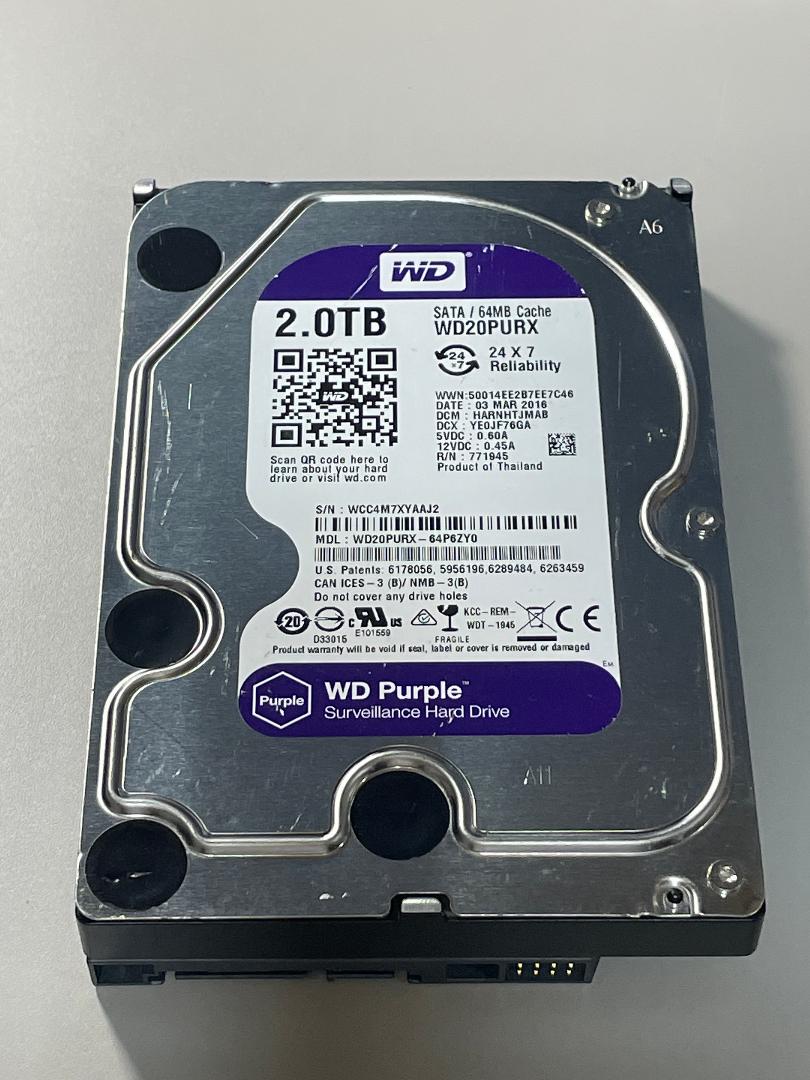 DIGA 修理／換装／増量用 2TB HDD（使用時間、極少僅か1H）タイプⅢ